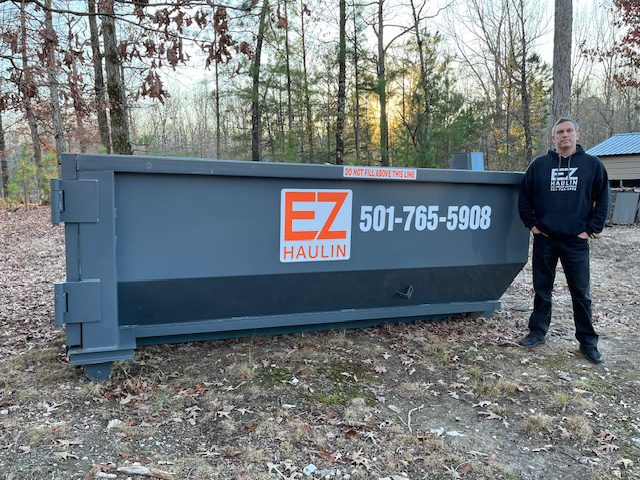 13 yard roll-off dumpster rental from EZ Haulin in Central Arkansas